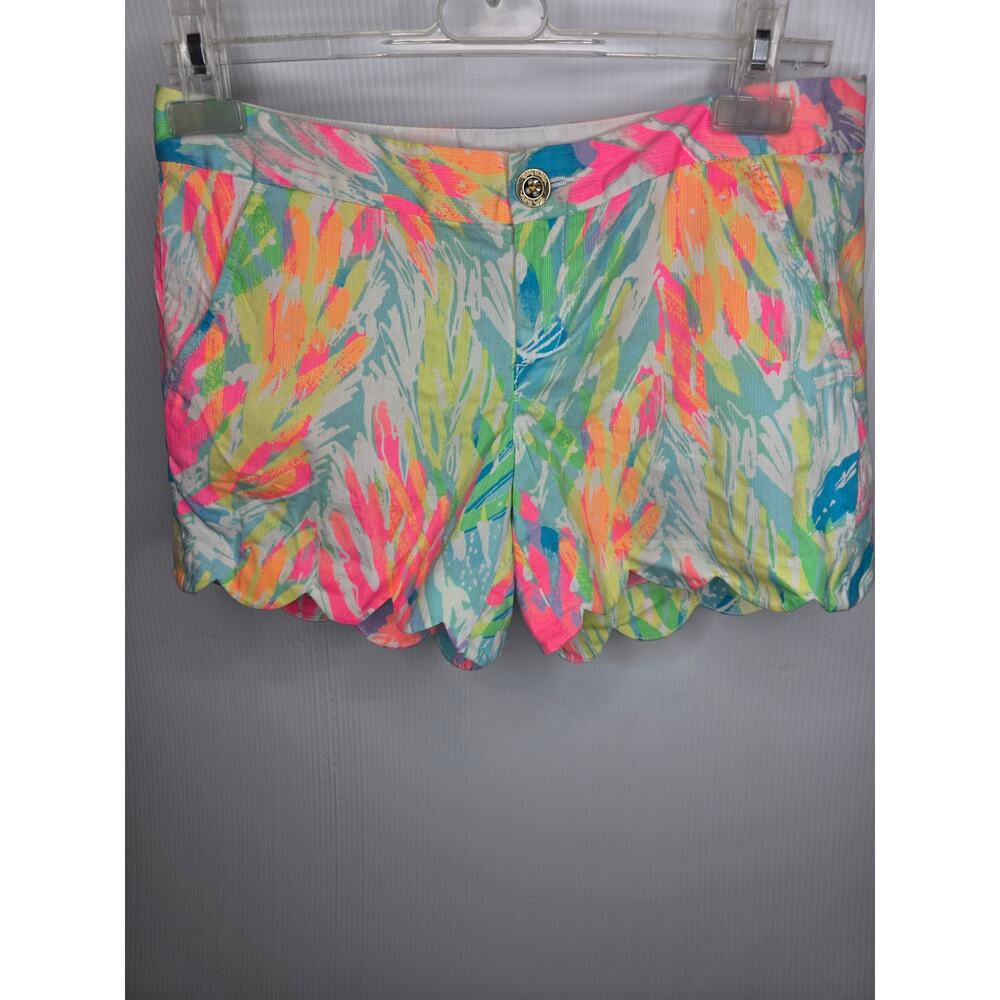 Lilly Pulitzer The Buttercup Short Size 2 Multi-Color Print Scalloped Hem